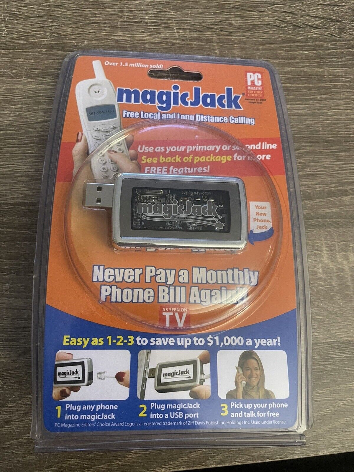 Magic Jack A921 USB Phone Jack New In Box