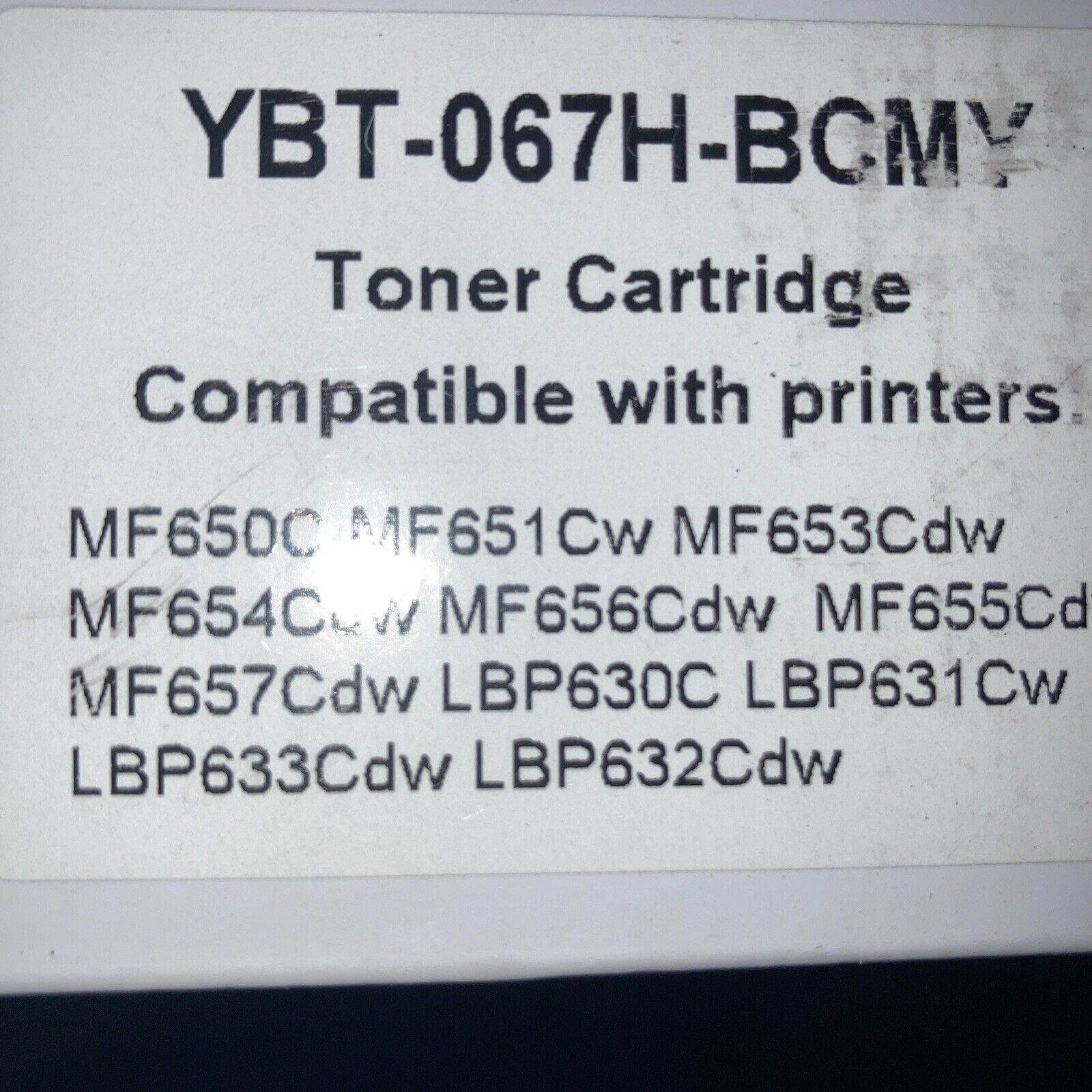 Compatible With Canon 067 High Yield Laser Toner Cartridges. BCMY