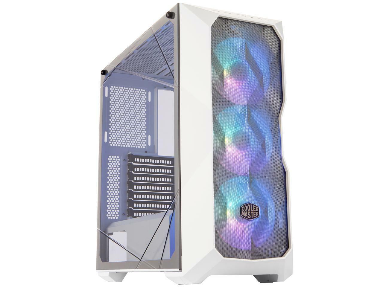 Cooler Master MasterBox TD500 Mesh White Airflow ATX Mid-Tower w/ E-ATX support,