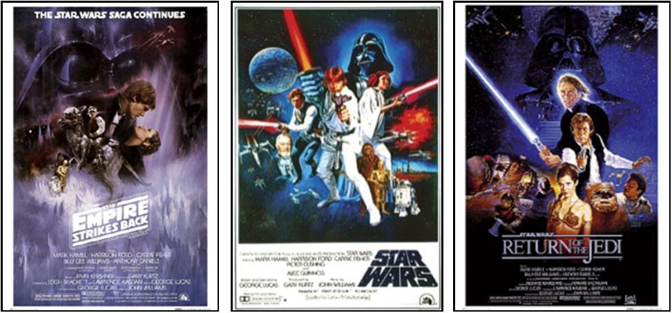 Star Wars Posters Original Classics Movie Poster Collector Set of 3, 24x36