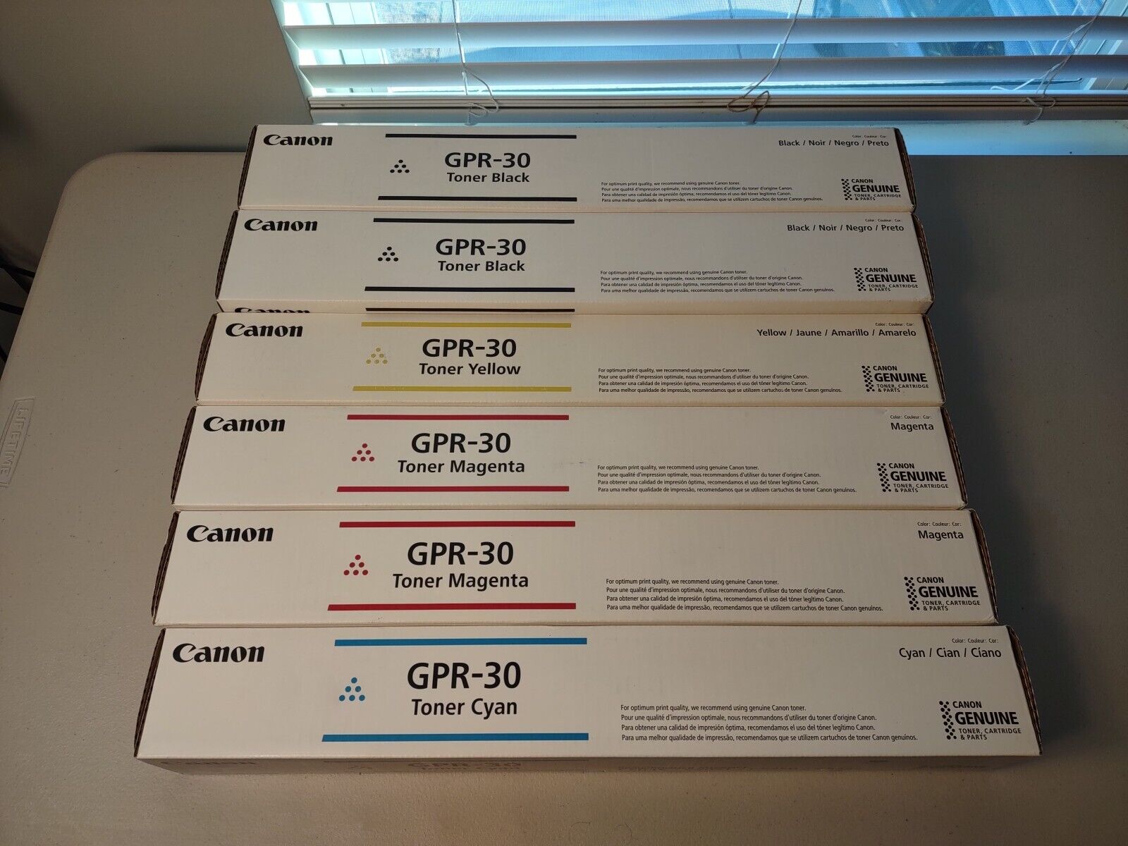 Canon GPR-30 Full CMYK Toner Set New in Sealed Boxes, Plus Extra Two Toner Inc