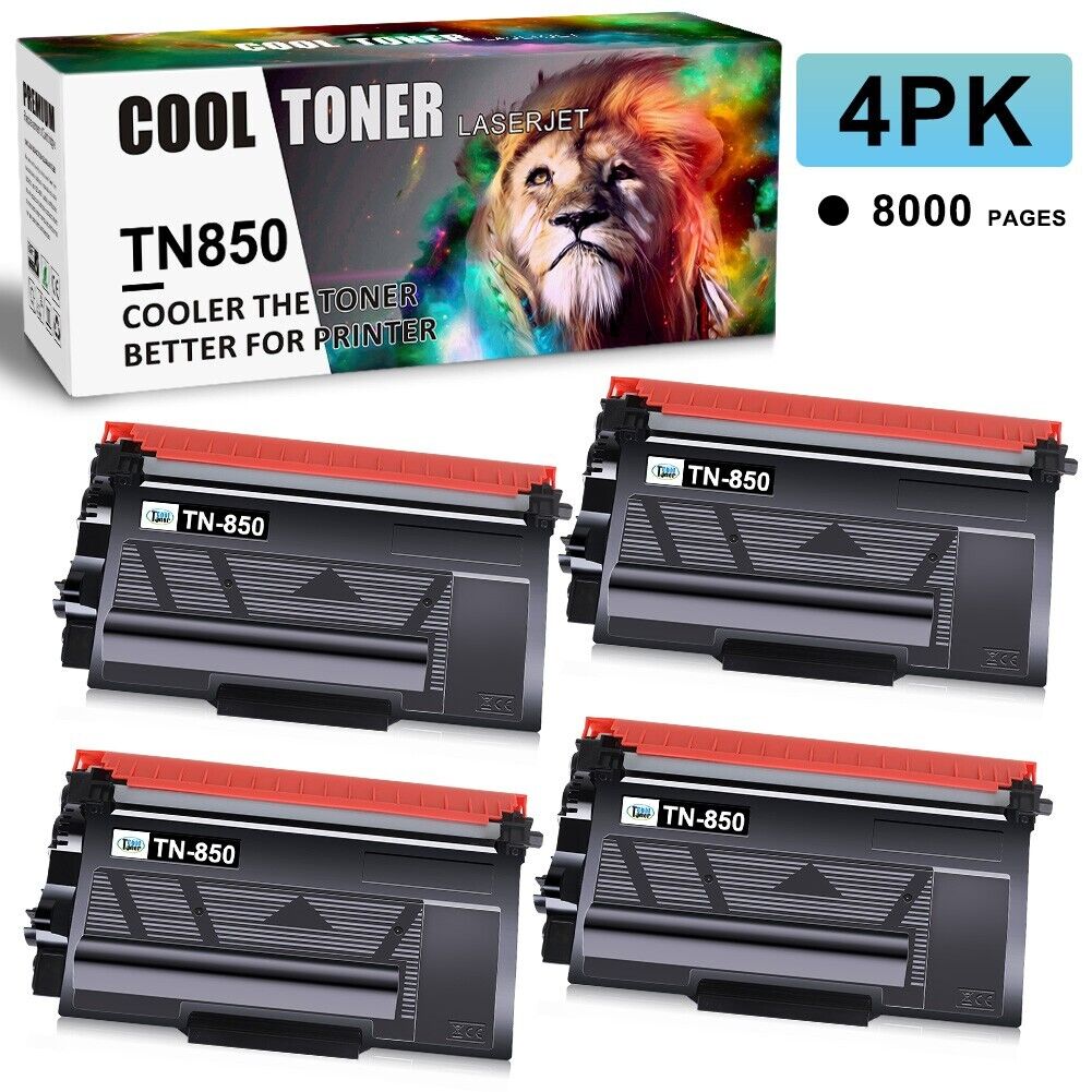 4PK TN850 Toner Cartridge For Brother TN-820 MFC-L5800DW MFC-L5850DW HL-L6200DW
