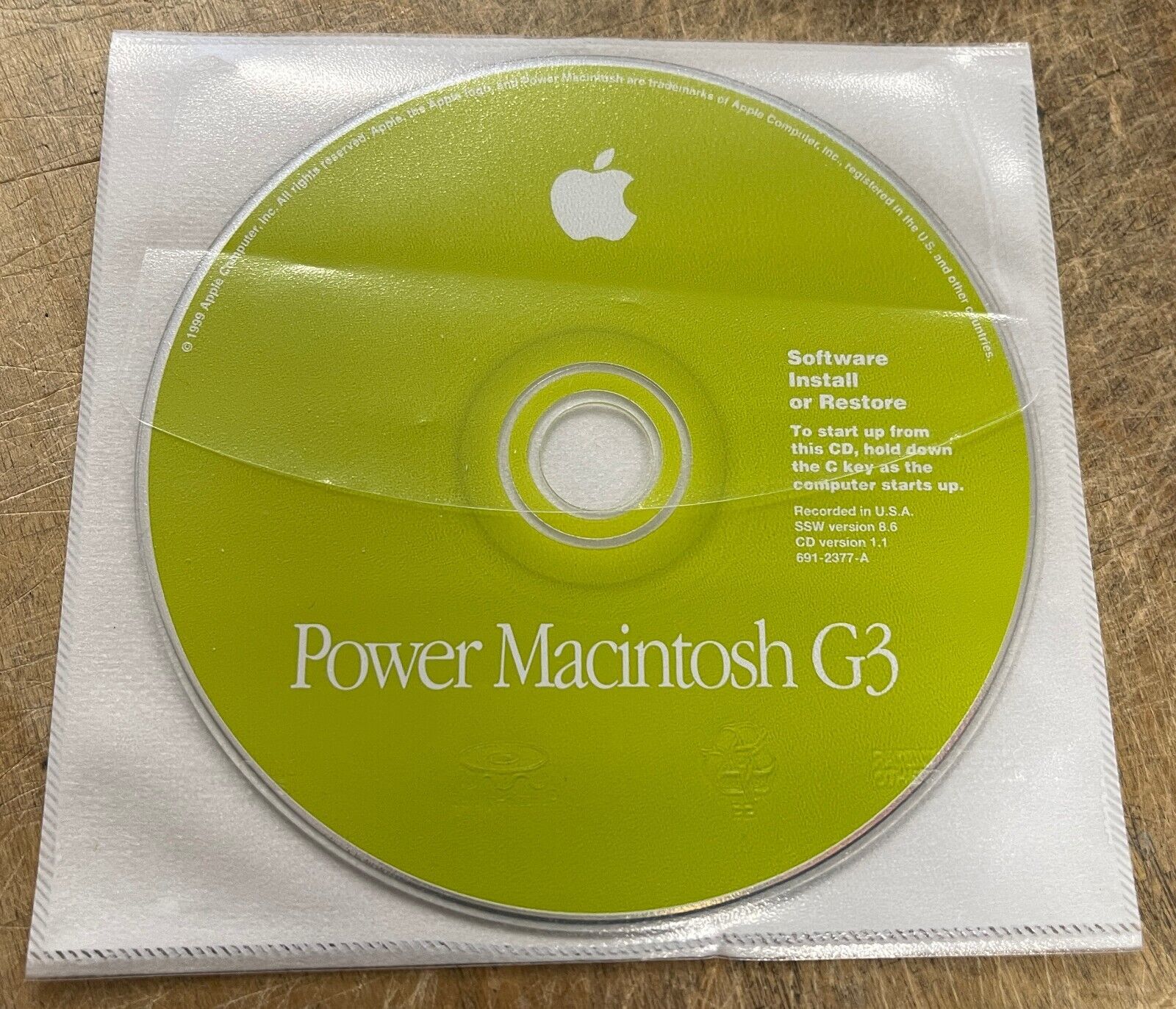 Apple Power Macintosh G3 Mac OS8.6 Install CD