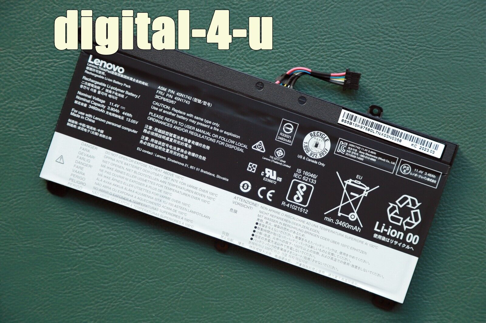 Genuine New 45N1742 45N1740 45N1741 Battery for Think-Pad T550 T550s W550 Series