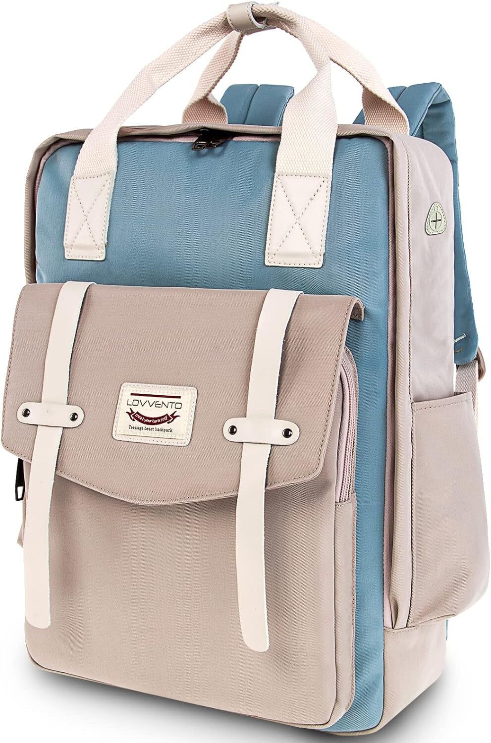 Lovvento 15.6 inch Laptop Japanese Backpack Travel Bag College 1-beige 