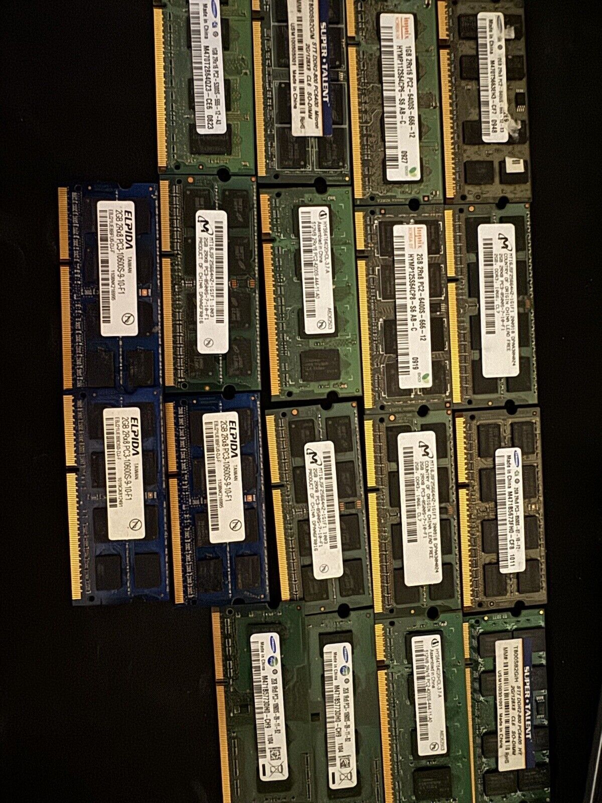 Laptop RAM Lot / DDR3 And DDR2 Random - SAMSUNG, Micron, Elpida, Hynix