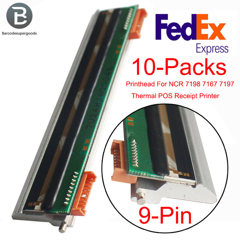 10-Packs OEM Printhead for NCR 7197 7198 7167 POS Thermal Label Printer 9pin