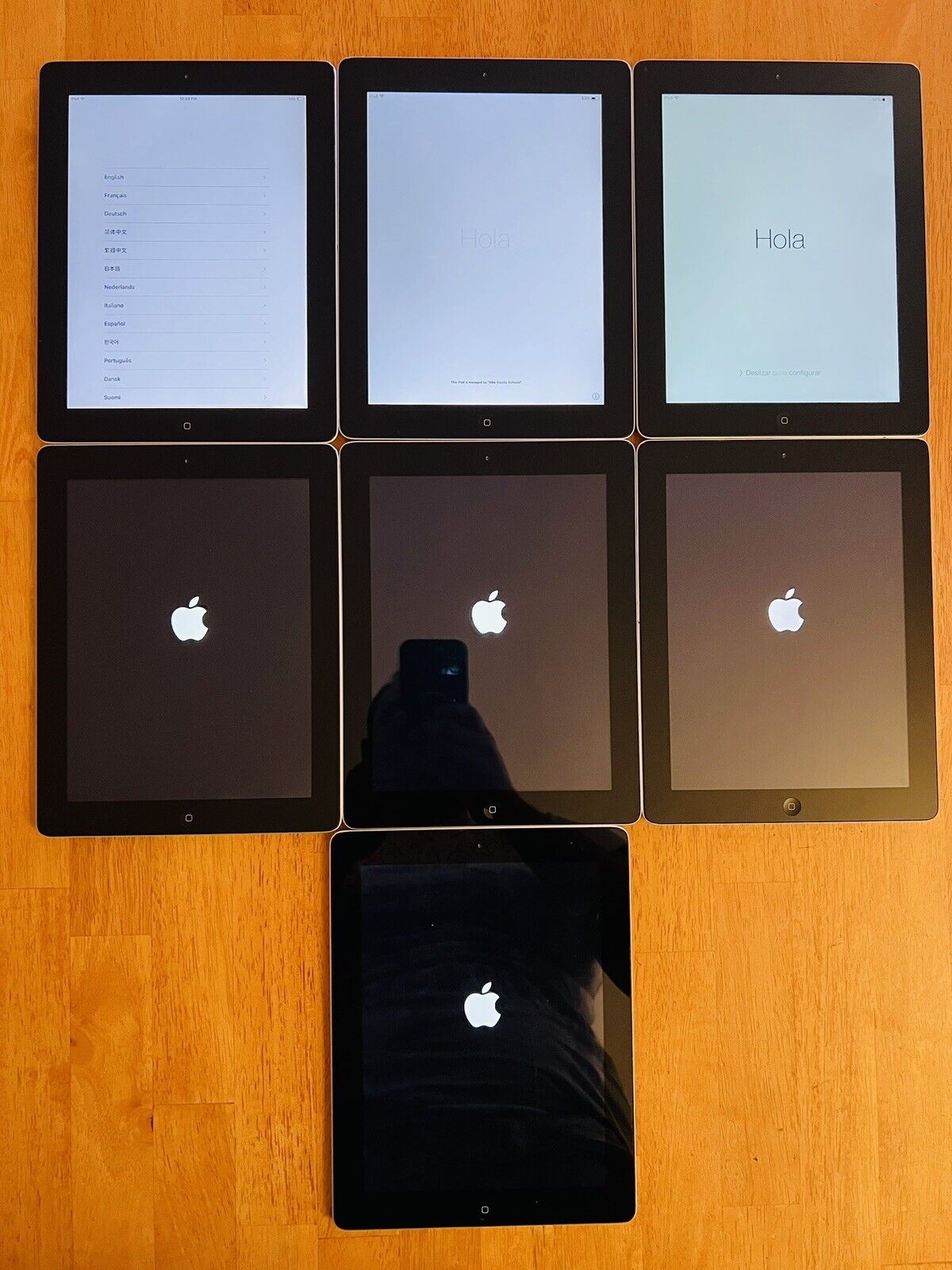 Apple iPad Lot 7 PCs Mix Generation Wifi READ