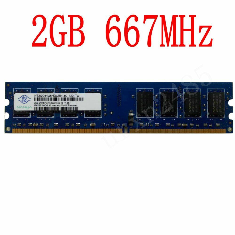 16GB 8GB 4GB 2GB 1GB PC2-5300U DDR2-667 Desktop intel Memory kit For NANYA LOT