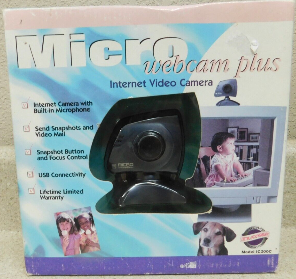 Vintage Micro Innovations Webcam Plus Model IC200C Brand New In Box