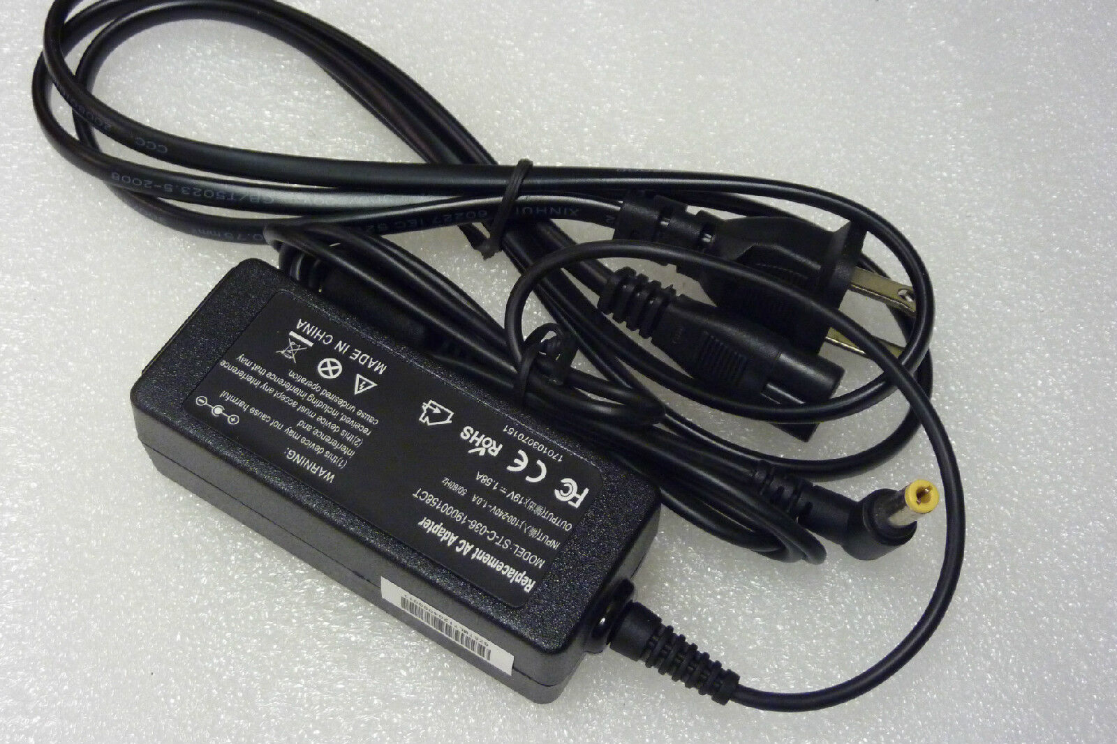 AC Adapter Cord Battery Charger Toshiba Mini Notebook NB205-N311/W NB205-N312/BL