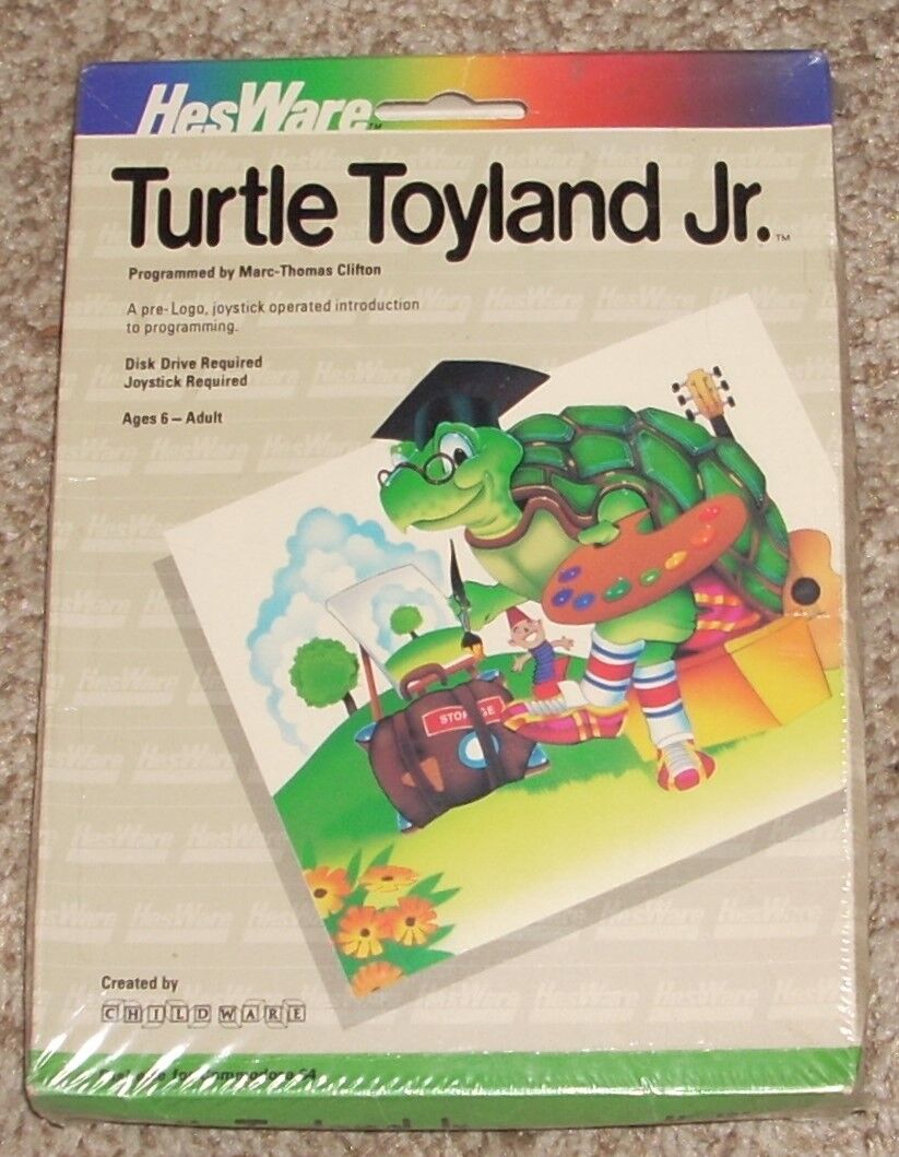 Vintage 1983 Turtle Toyland Jr. HesWare Commodore 64 Game Program Sealed RARE