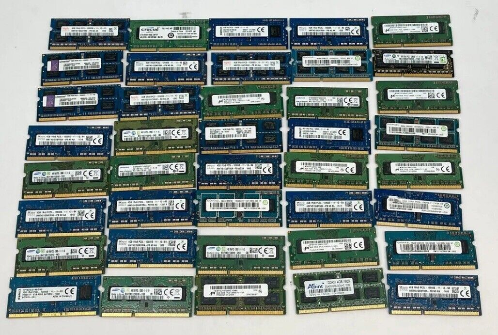 SK Hynix Samsung Ram 4GB 1Rx8 PC3L-12800S-11-13-B4 Memory - Lot of 40 - 5 2Rx8