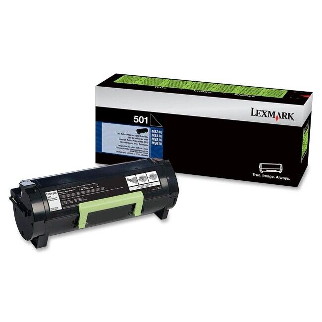 Lexmark 501 Return Program Toner Cartridge - Black - Laser - 1500 Page