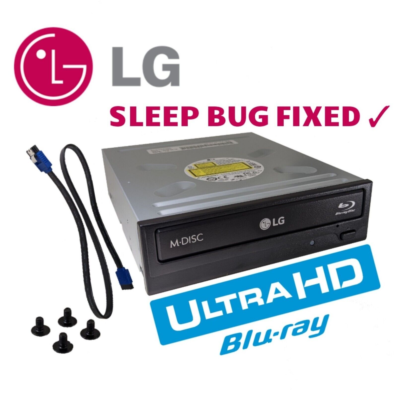 4K UHD Friendly Blu-Ray Drive LG WH16NS40 Flashed to Unlocked v1.00 No Sleep Bug