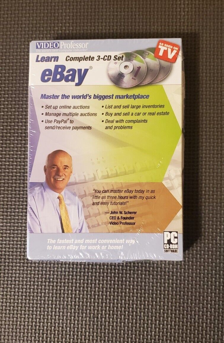 Video Professor Learn How to Buy & Sell on EBAY Complete 3-CD Set 2007  SEALED