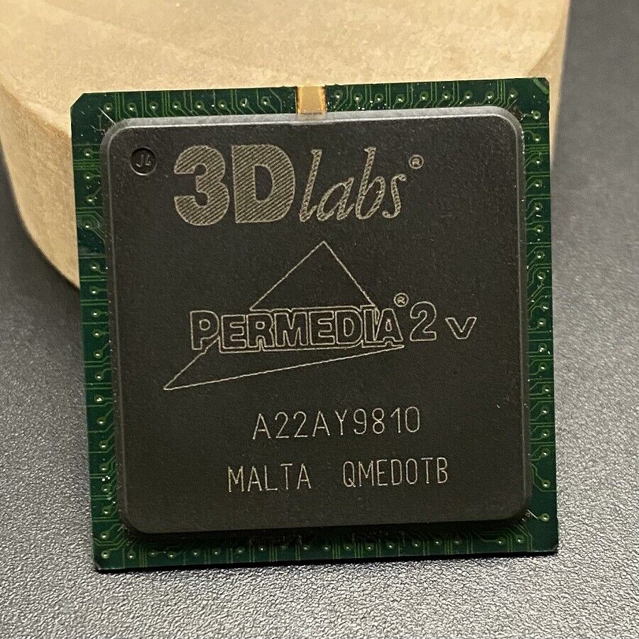 3DLabs Permedia2v GPU Graphics Microprocessor 1998 Permedia Malta QMEDOTB