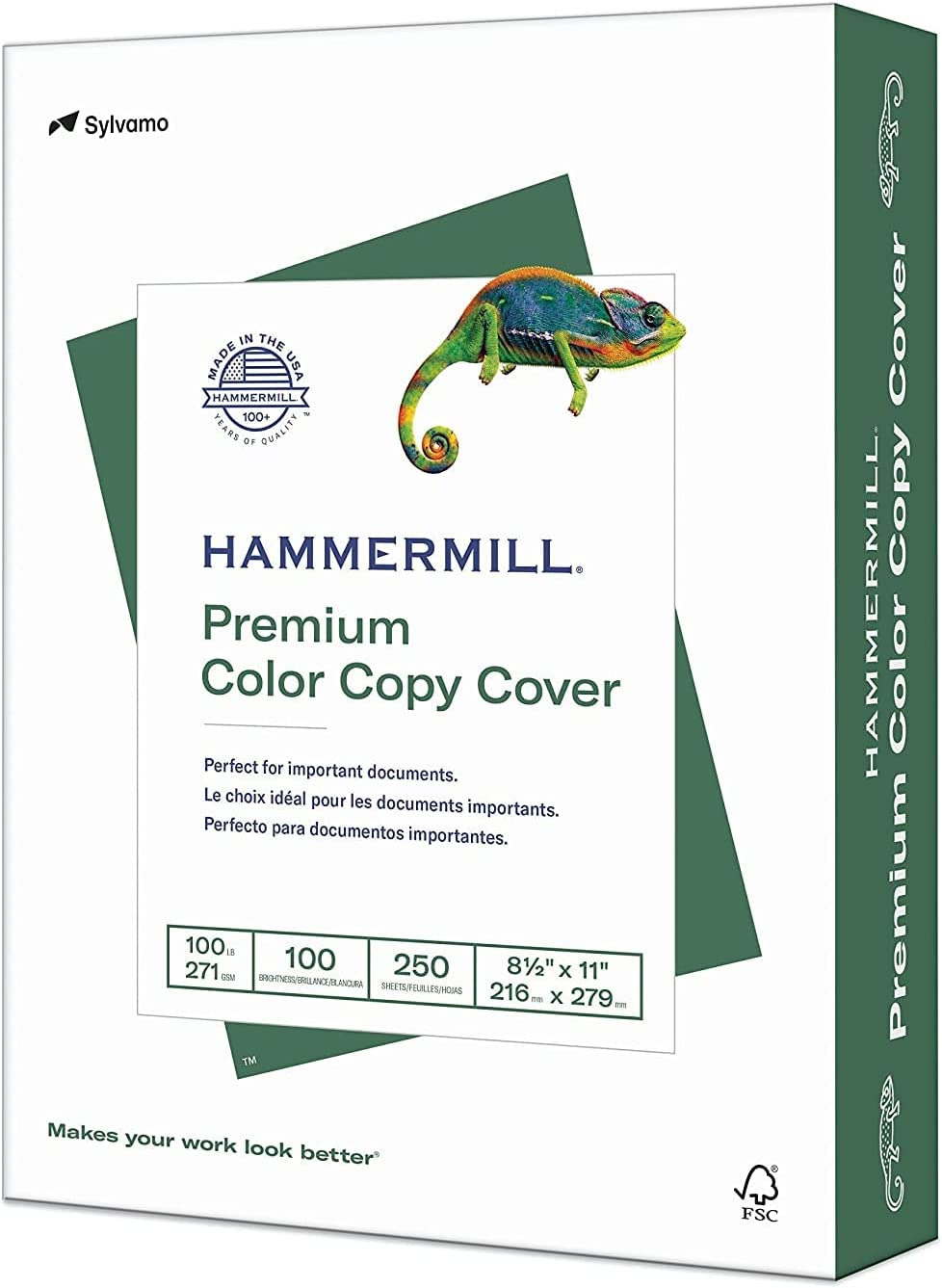 Hammermill Cardstock, Premium Color Copy, 100 Lb, 8.5X11  White 250 Sheets