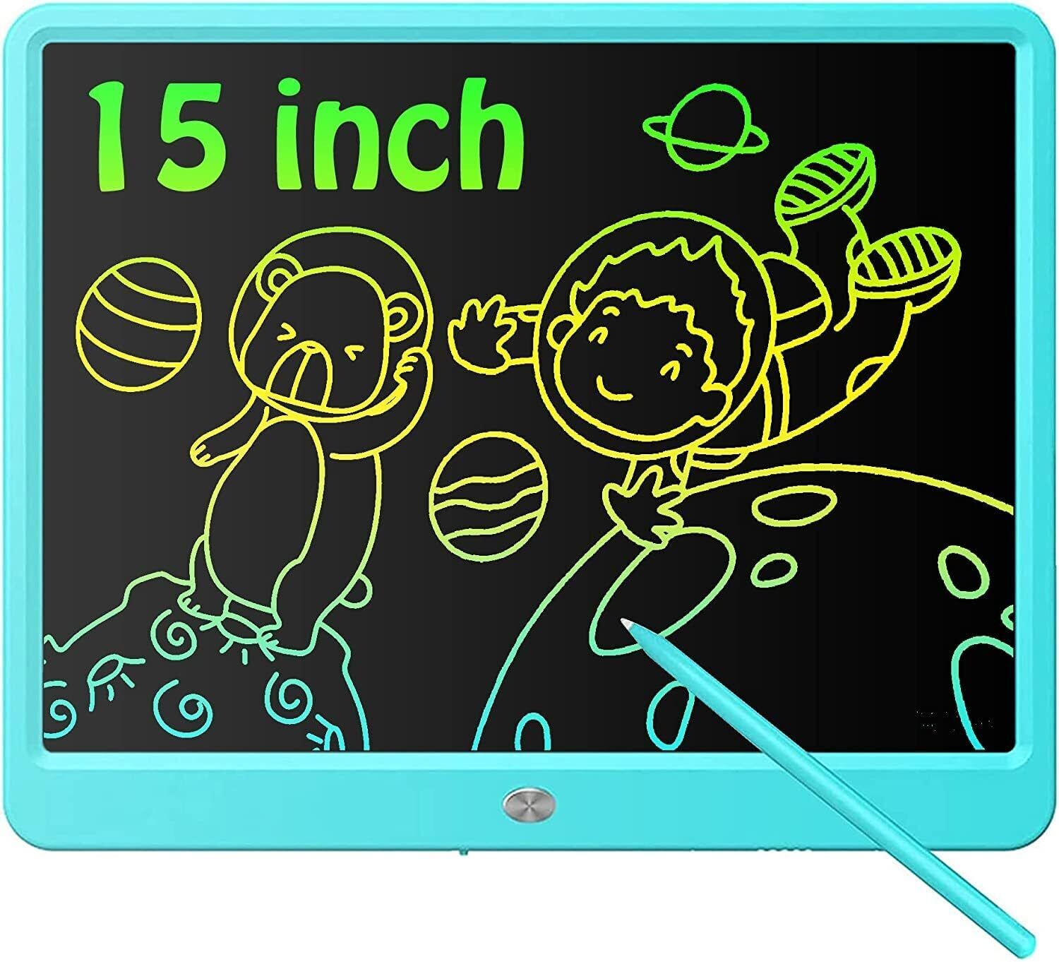 15inch LCD Writing Tablet Doodle Board Colorful Screen Drawing Pad Toy Kids Gift