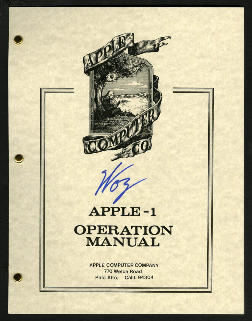 Steve Wozniak Ron Wayne SIGNED AUTOGRAPHED Replica APPLE I 1 Computer Manual 
