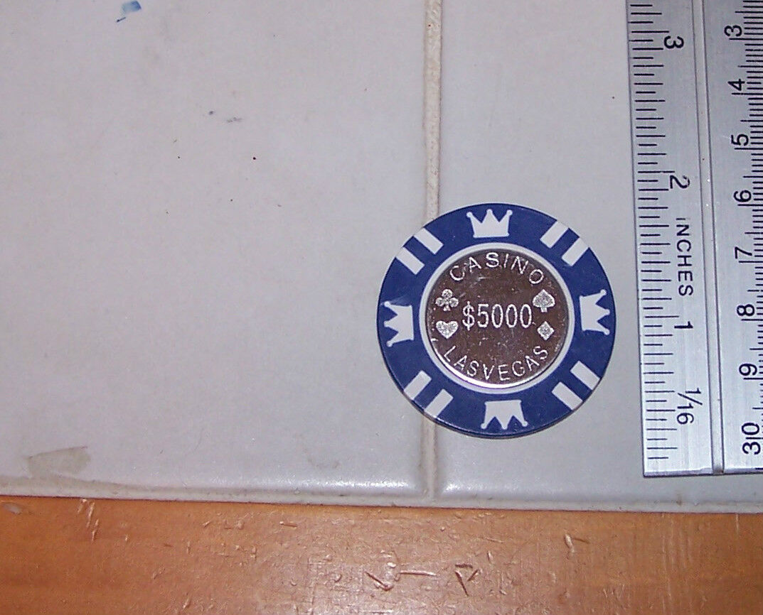 CooL 15 Gram $5,000 Coin Inlay Card GUARD Poker Chip Sample