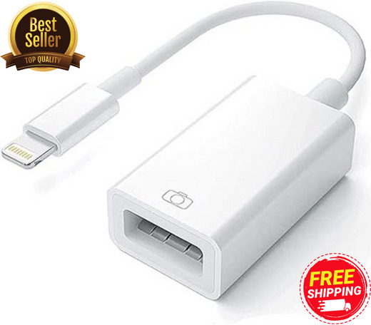 [Apple Mfi Certified]Apple Lightning to USB Camera Adapter USB 3.0 OTG Cable