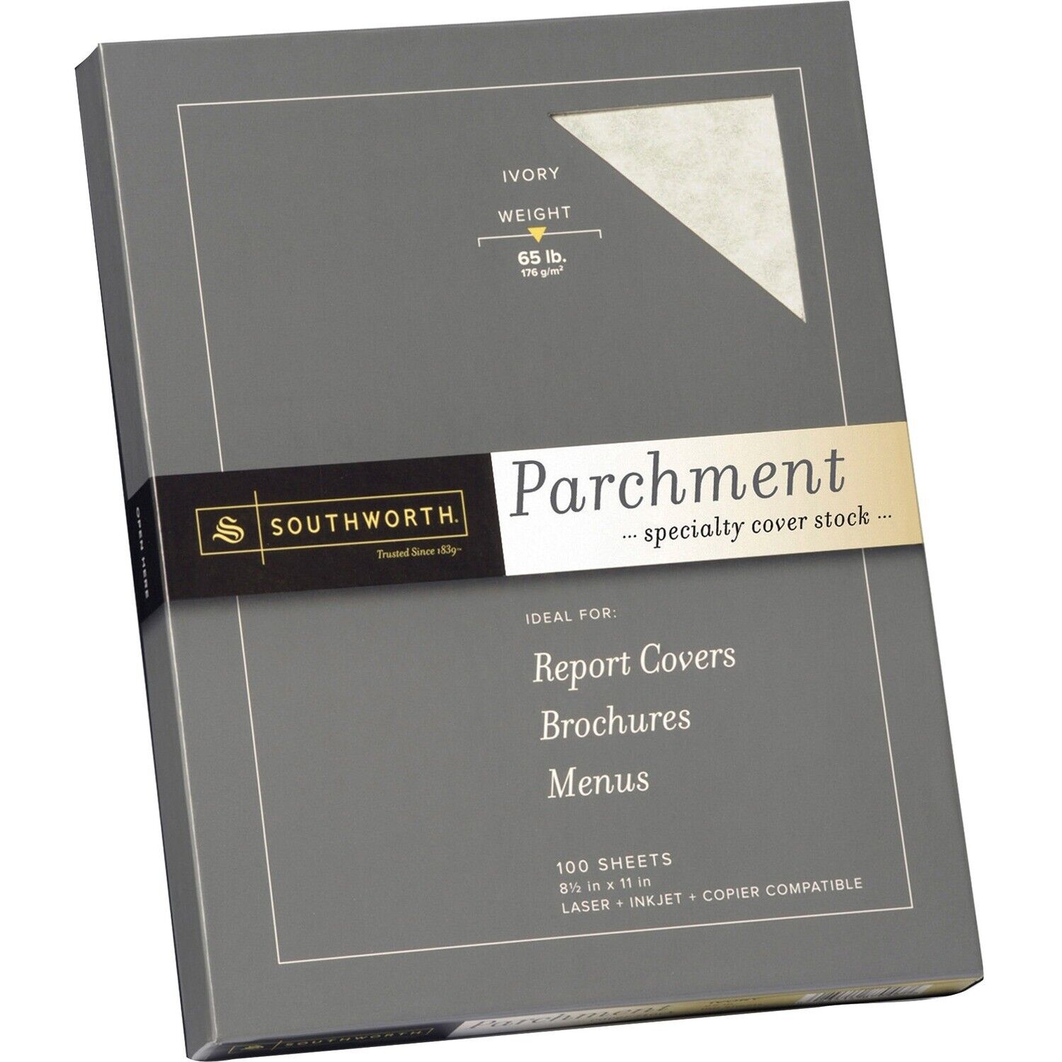 Southworth Fine Parchment Paper 65lb 100 SH/BX Acid-free/Lignin Ivory Z980CK