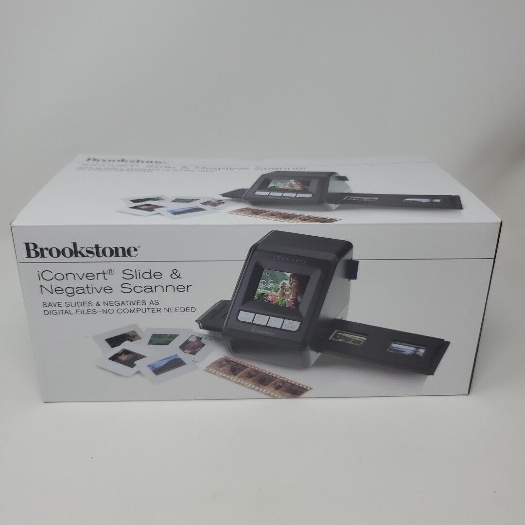 New In Box Brookstone iConvert Iconvert Slide & Film Scanner
