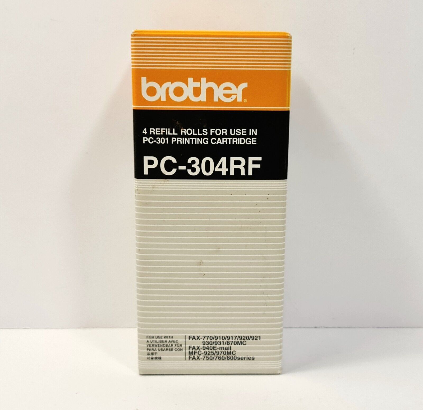 New Old Stock Brother PC-304RF 4 Refill Rolls for  PC-301 Printing Cartridge Fax