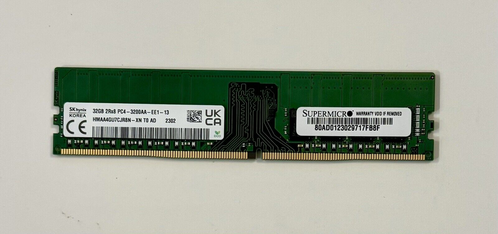 SK Hynix 32GB 2Rx8 PC4-3200AA-EE1-13 HMAA4GU7CJR8N-XN To AD 2302 Server RAM