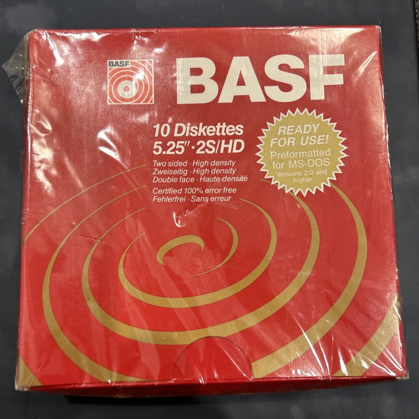 NOS VINTAGE BASF High Density DOS Formatted 5.25