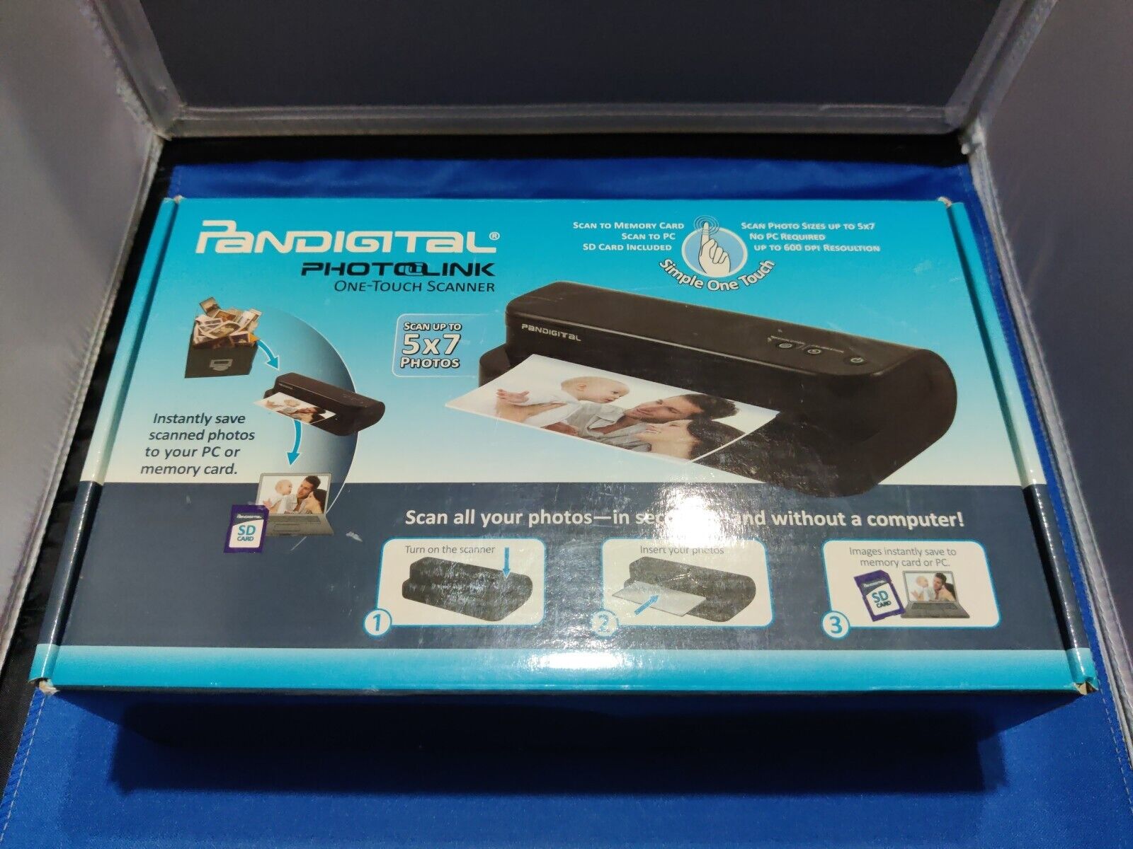 New PanDigital PhotoLink One-touch Photo/slide/negative Scanner With Micro Sd 