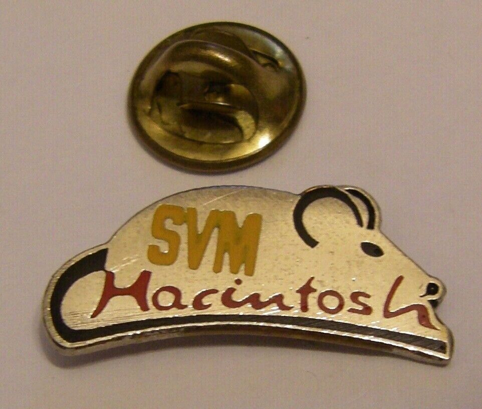 APPLE computer SVM MACINTOSH MAGAZINE vintage pin badge Mac MACINTOSH