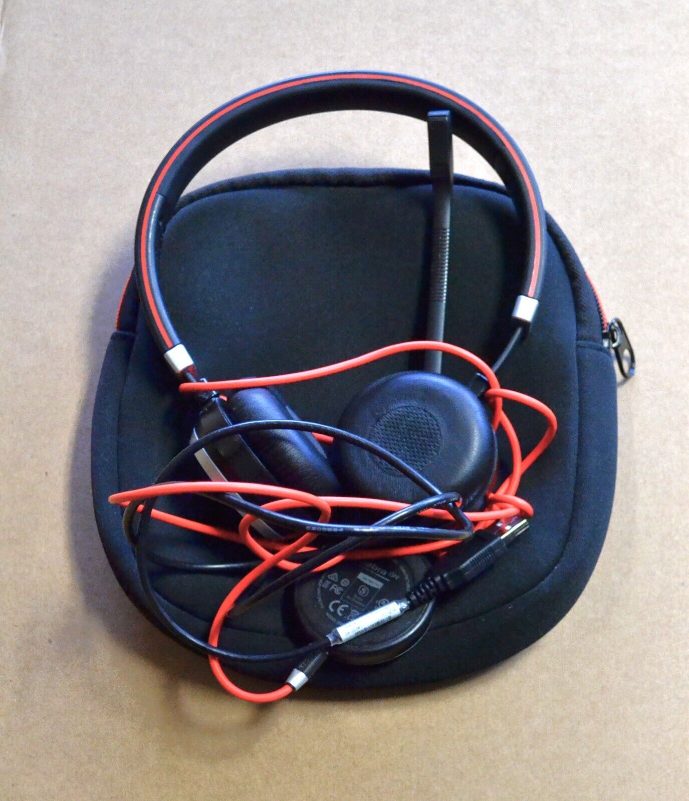 Lots of 4 Jabra HSC017 Headsets with Bag K031305