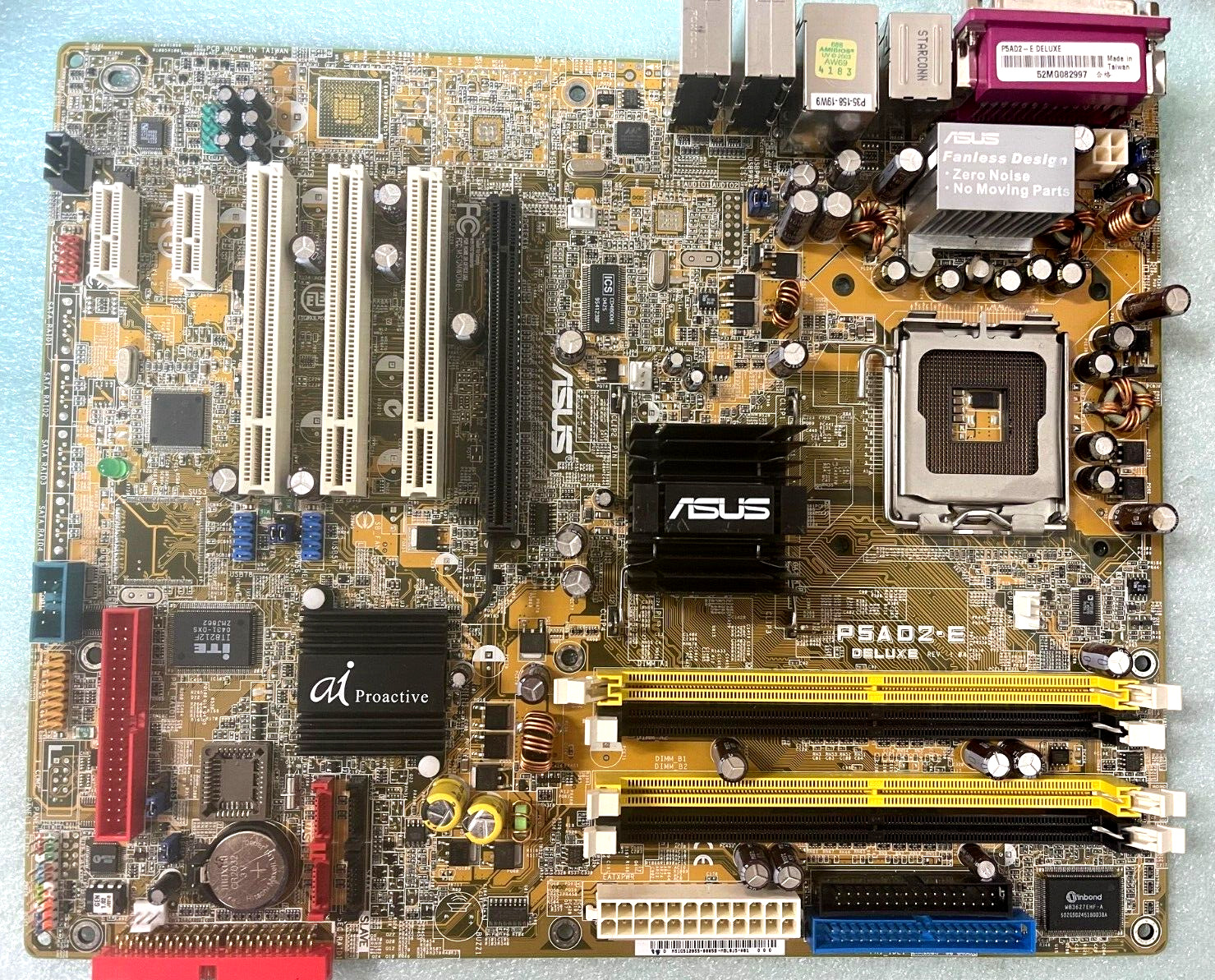 VINTAGE ASUS P5AD2-E DELUXE R1.04 LSA775 ATX MOTHERBOARD SND LAN FIREWIRE MBMX70