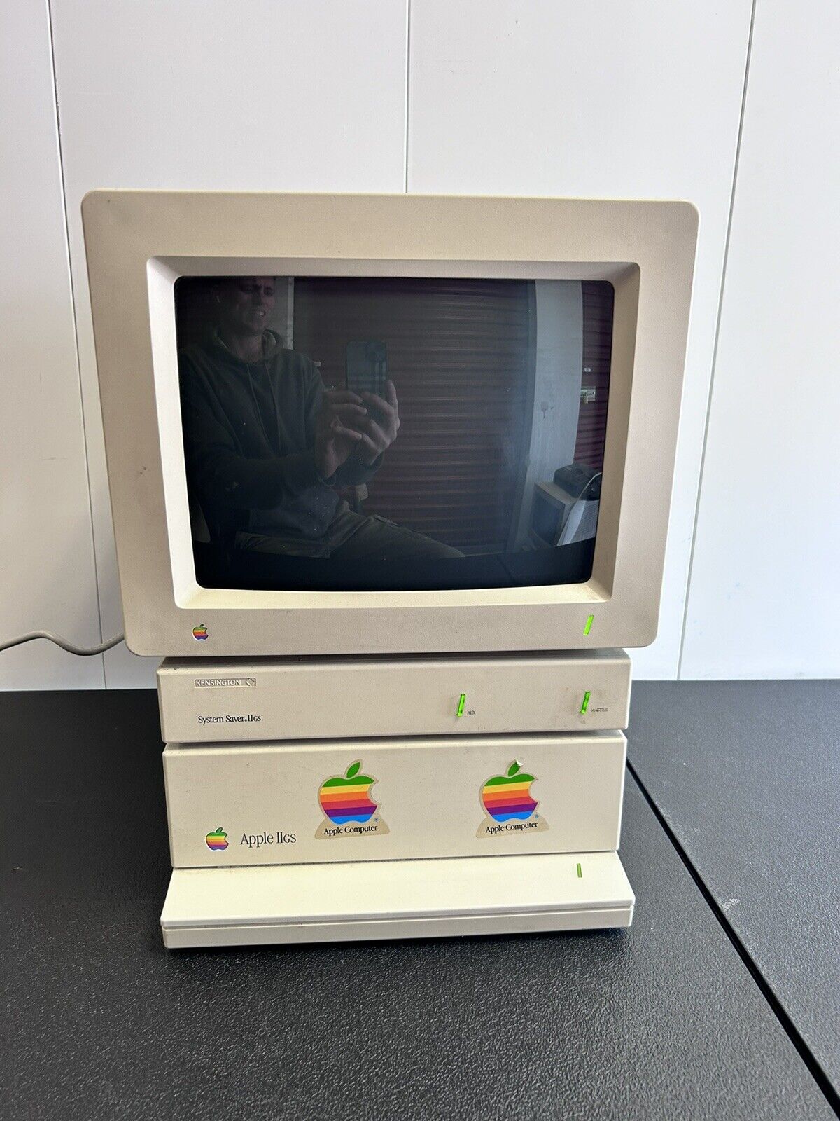 Vintage Apple IIGS Computer A2S6000 AppleColor RGB Monitor A2M6014 Bundle