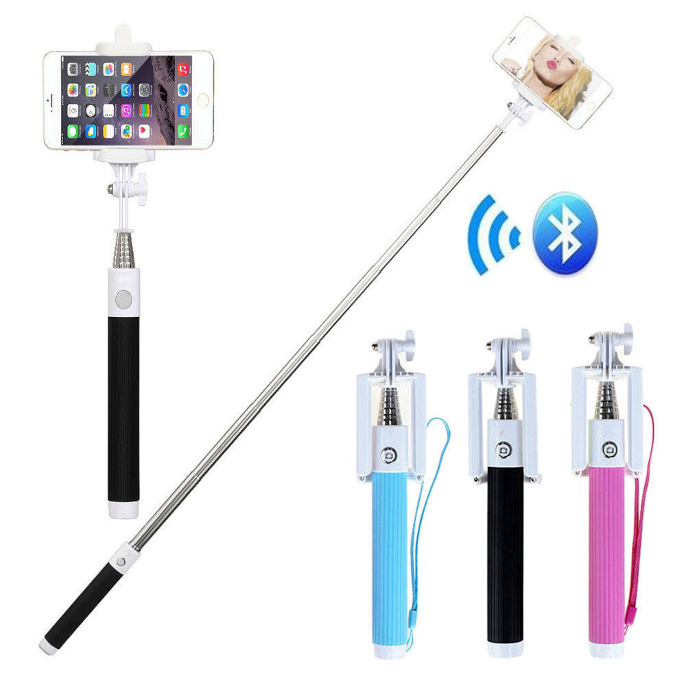 Extendable Bluetooth Remote Shutter Handheld Selfie Stick For iPhone Samsung HTC