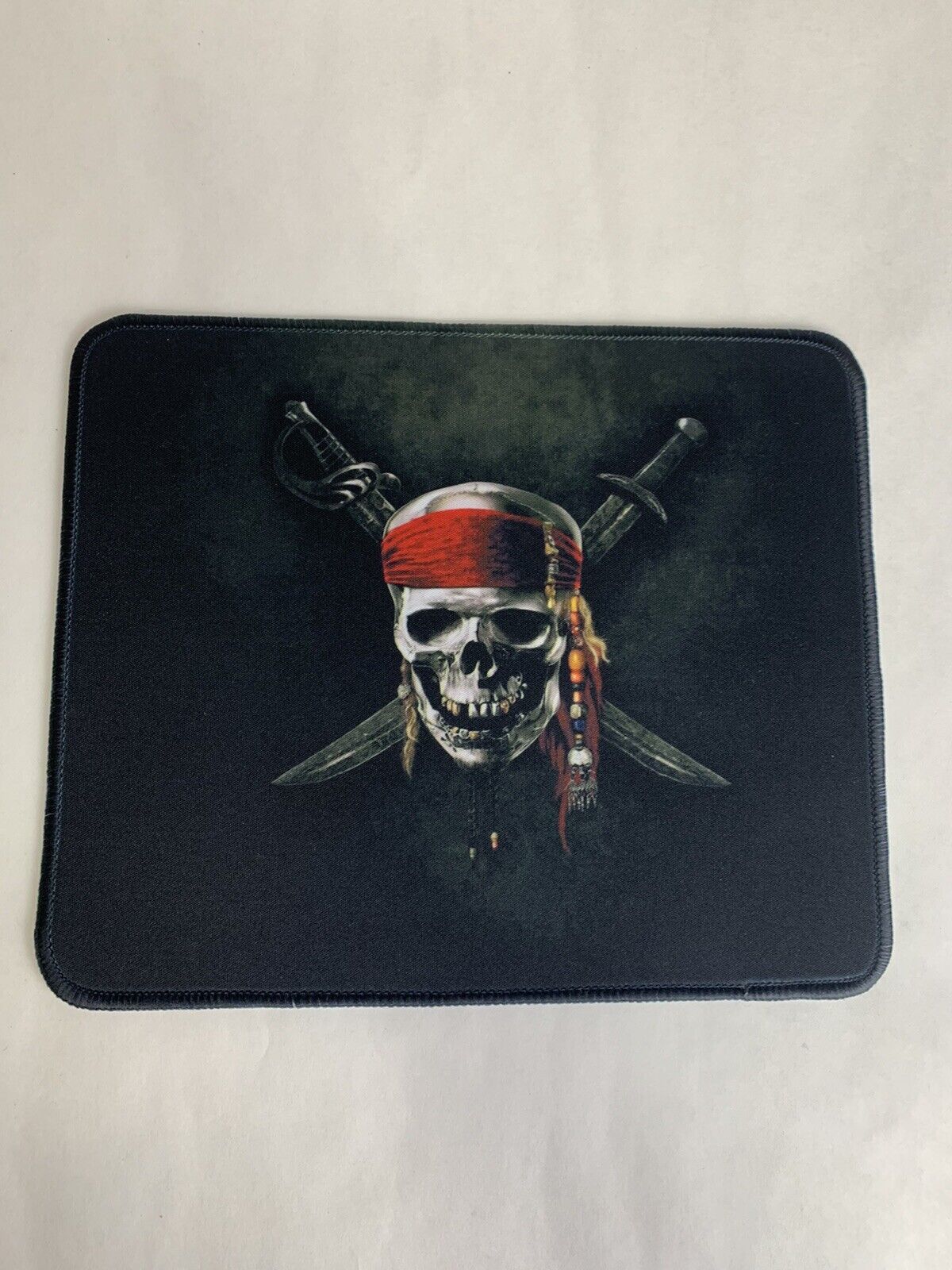 Jolly Roger Pirate Flag Mouse Pad - Caribbean Mousepad - Pirates Mouse Mat 