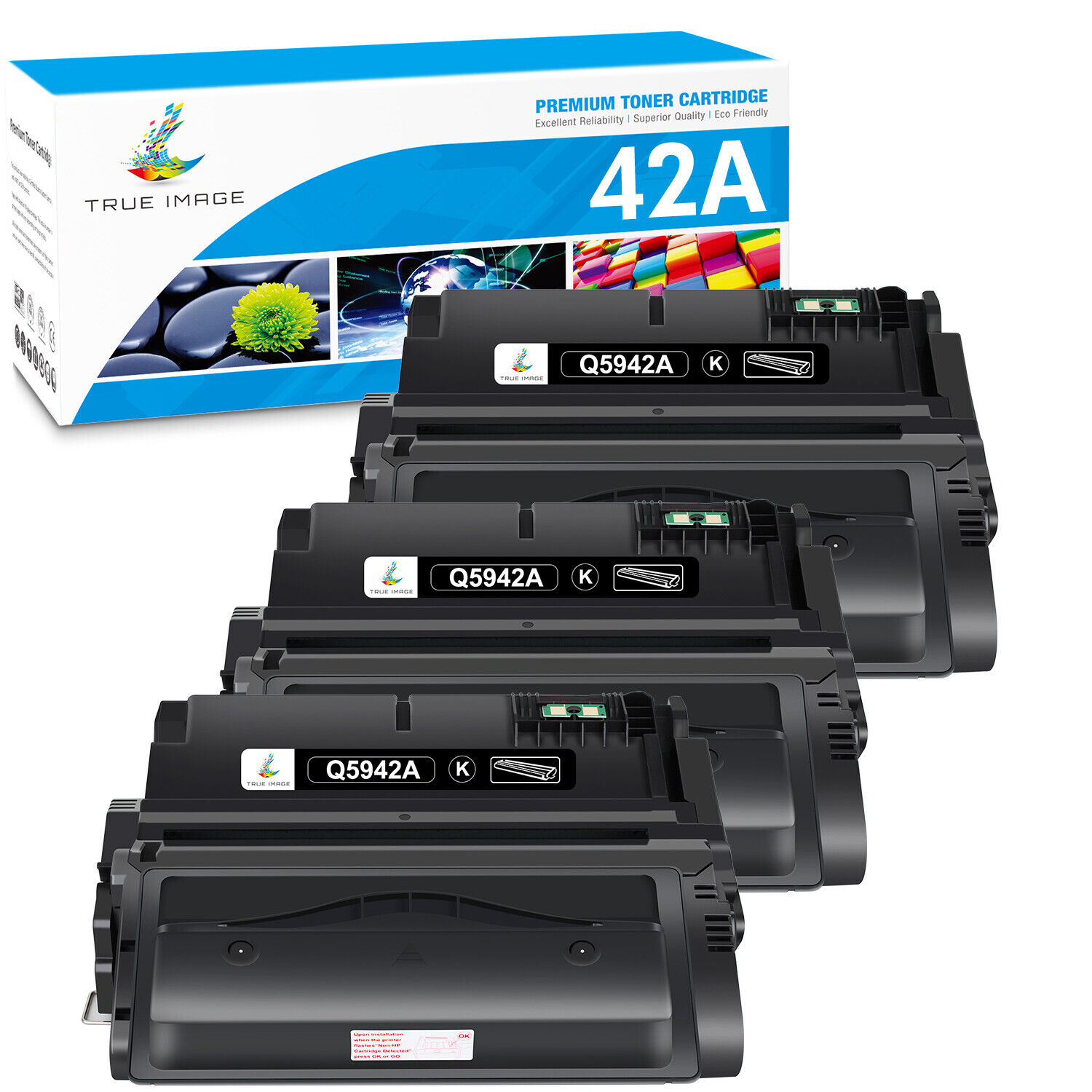 3 Pack Q5942A Black Toner Cartridge Compatible With HP 42A LaserJet 4250n 4250tn