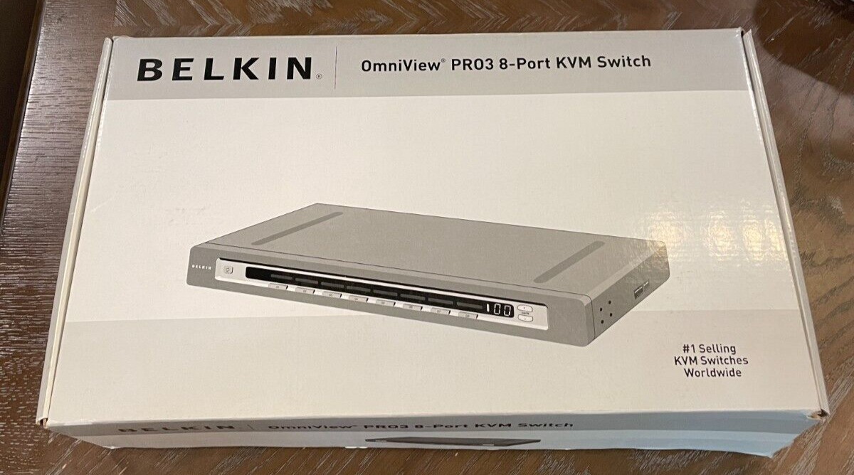 Belkin OmniView PRO3 8-Port KVM Switch (New Open Box)