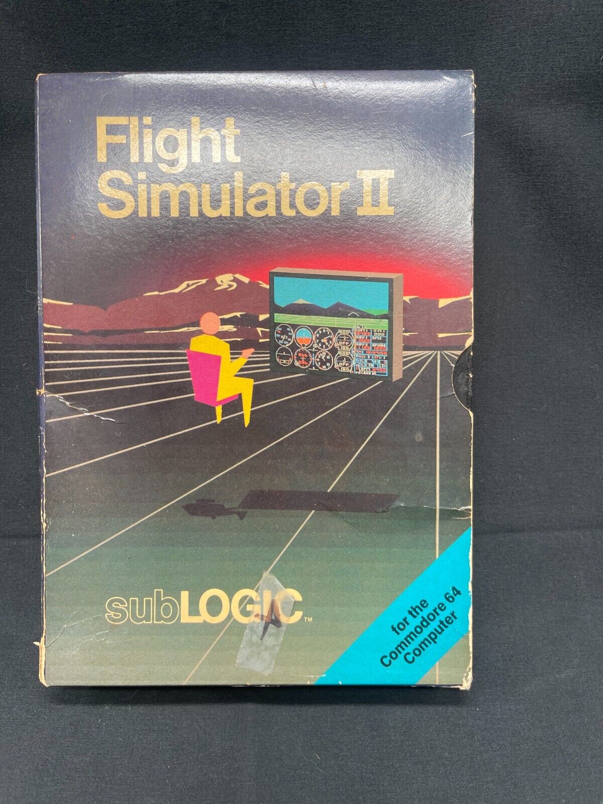 Flight Simulator II SubLOGIC Commodore 64 Piper Cub Aircraft Private Airplane