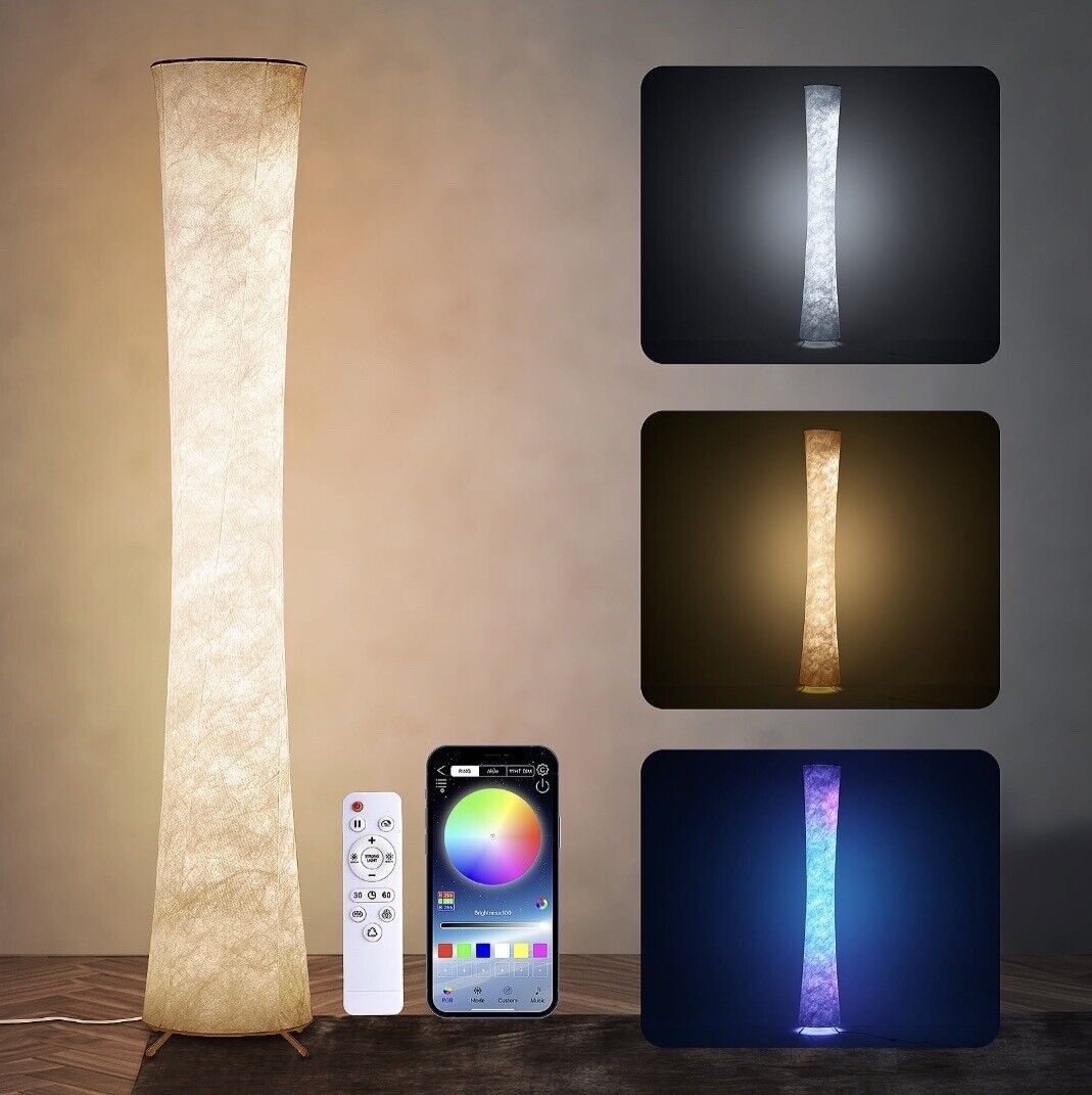 Glamou LED Floor Lamp 61” RGB Smart Lamp with Remote and App Control