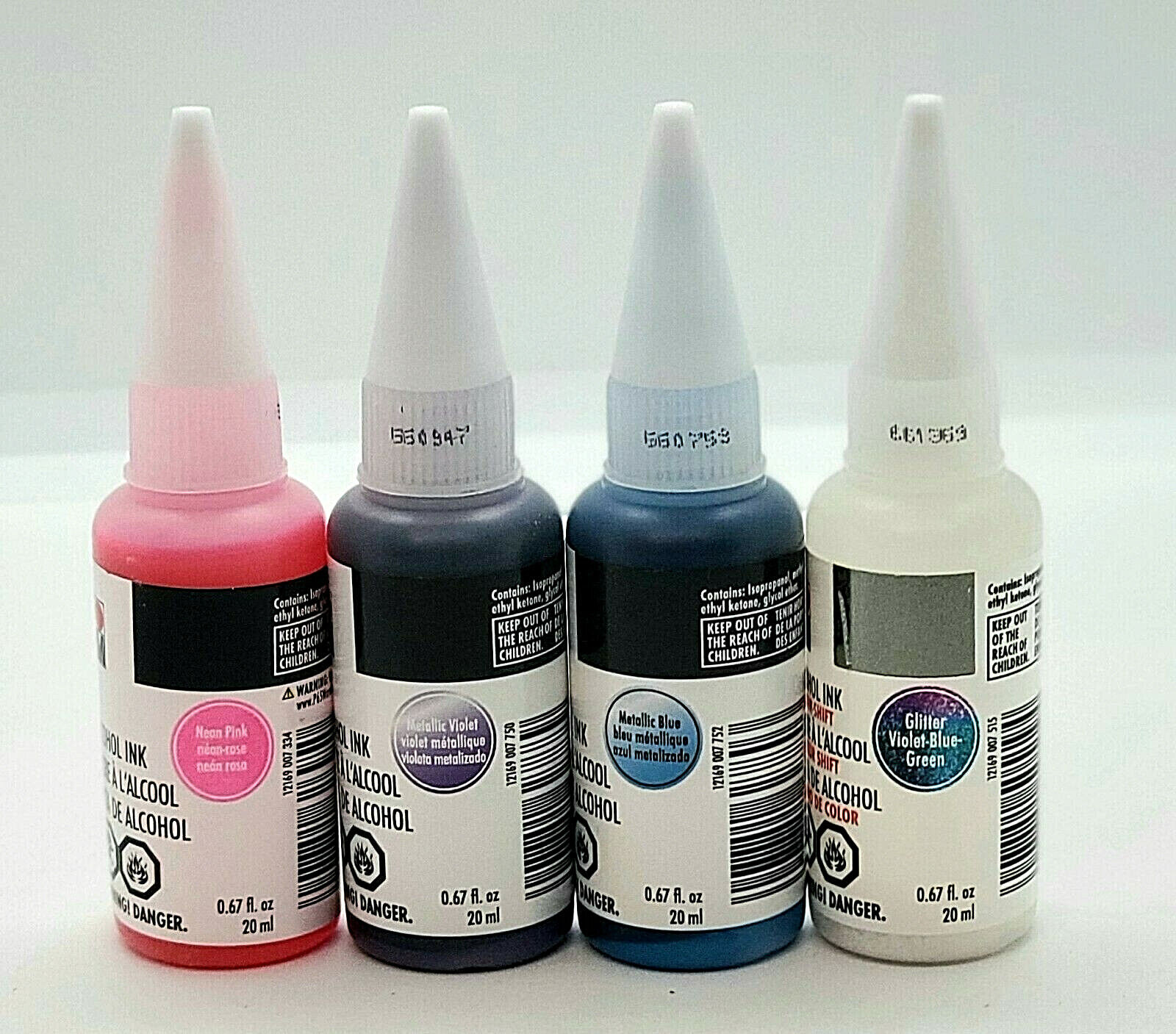 Marabu Alcohol Metallic Ink- 20ml Bottles Assorted Colors Set of 4