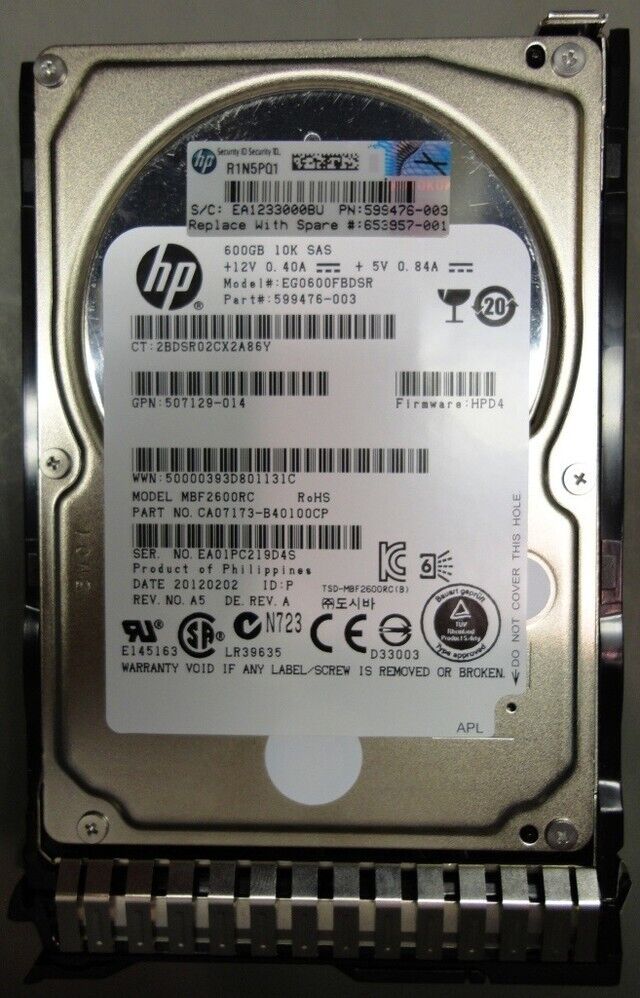 Lot of 24 - HP SAS hard drives (146GB, 300GB, 450GB, 900GB) 10k and 15k rpm