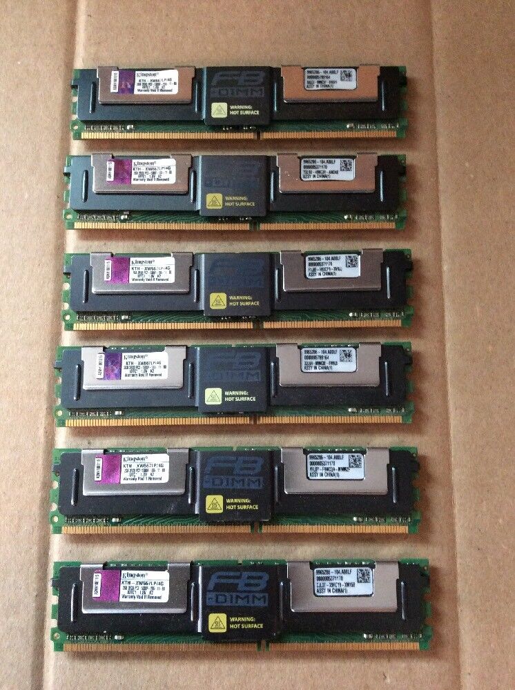 Kingston 12GB (6 x 2GB) KTH-XW667LP/4G 2Rx8 PC2-5300F Memory RAM