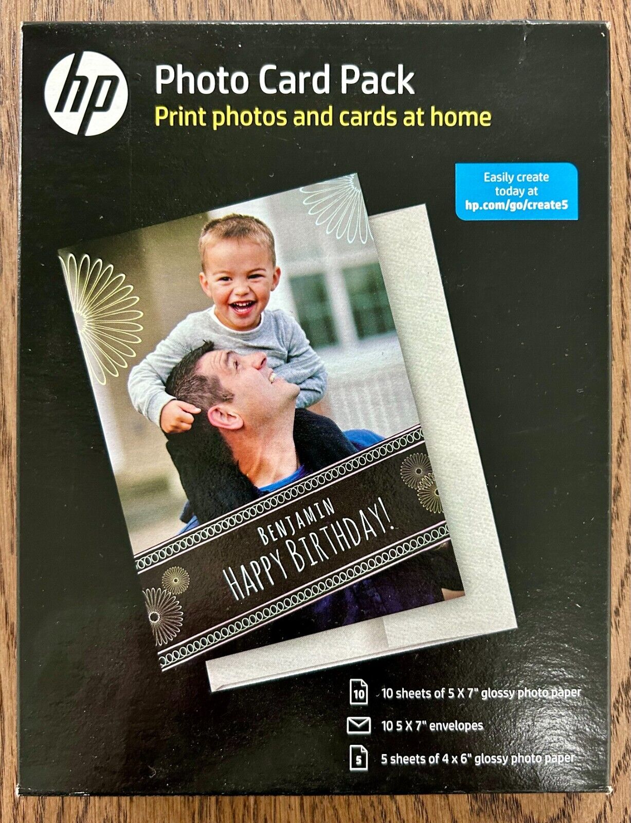New HP Photo Card Pack 5x7 Paper w/ Envelopes (10) 4x6 Paper (5) SF791A Glossy
