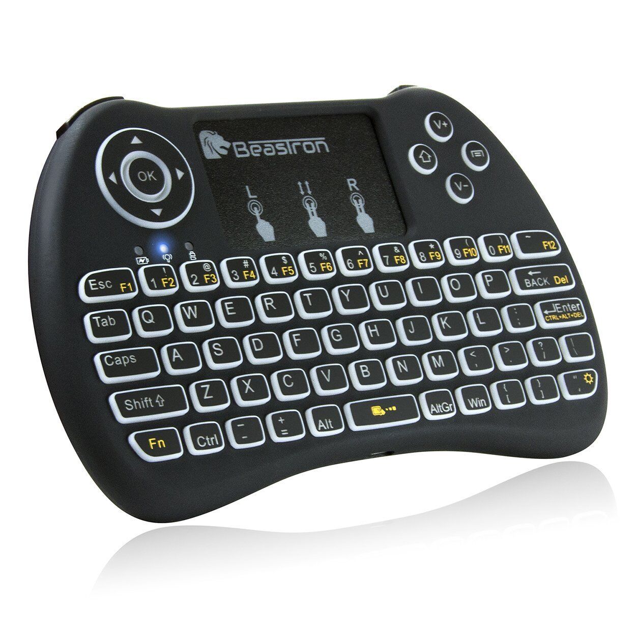 Genuine Beastron 2.4GHz Mini Wireless Keyboard with Touchpad Rechargeable Combo