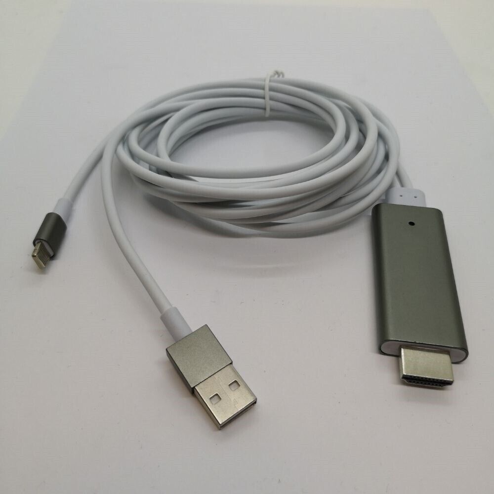 1080P HDMI Mirroring AV Cable Phone to TV HDTV Adapter For iPhone 14 13 12 11 XR