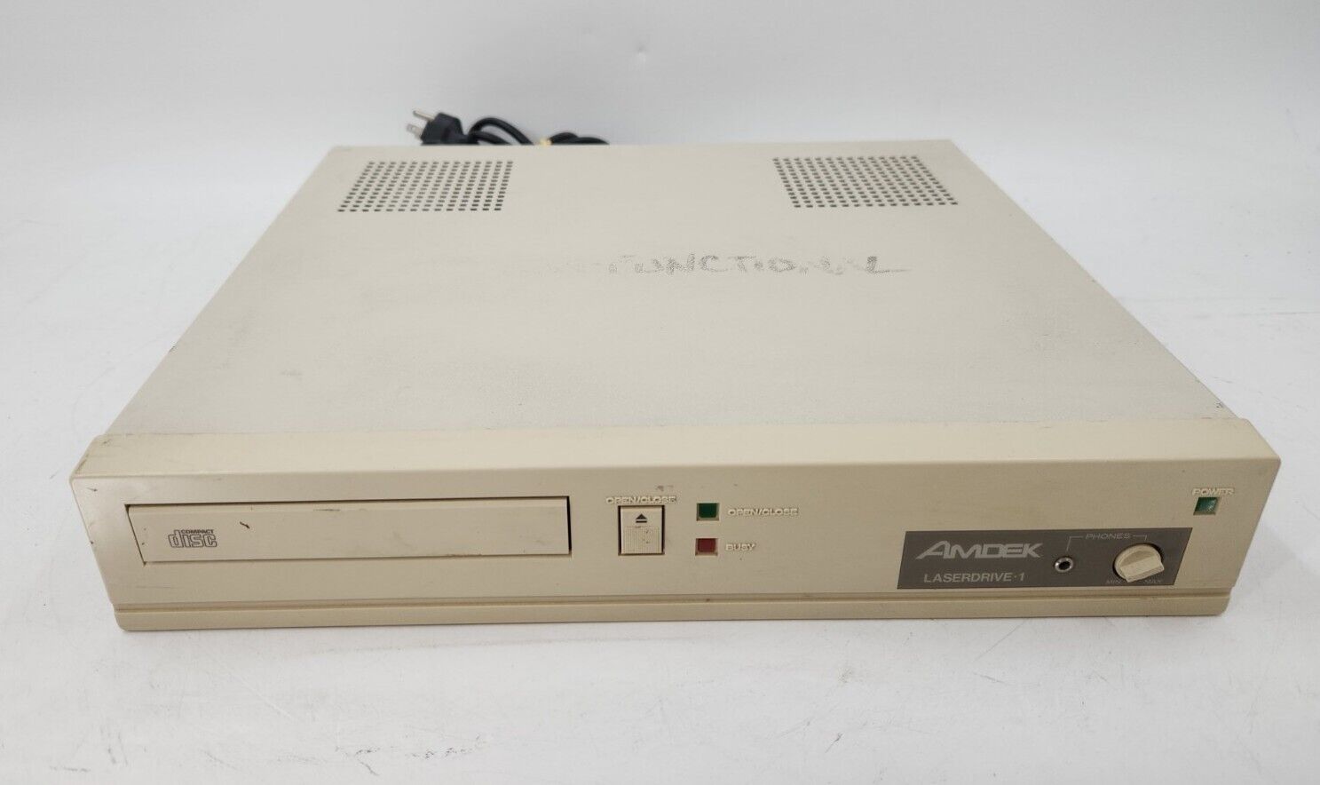Amdek LaserDrive 1 LD-1 Rare Vintage 1987 CD-ROM Drive -AS IS- EB-14027