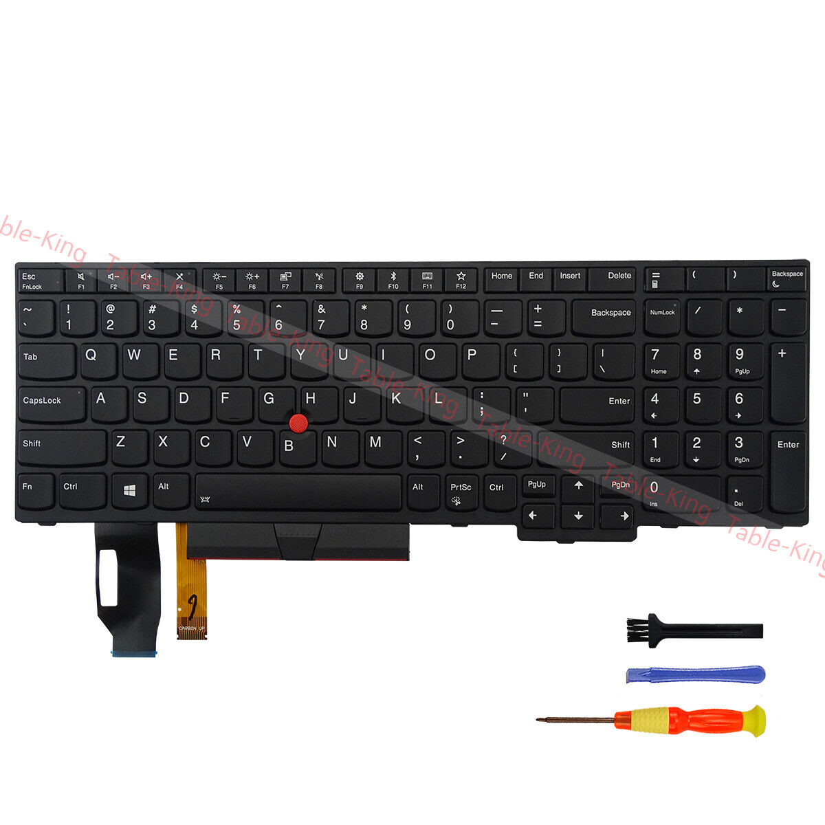 Backlit Keyboard for Lenovo Thinkpad E580/E585/E595/T590/L580/P73 (US Layout)